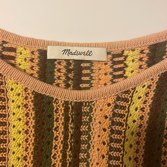 Madewell Crochet Sweater Tank in Rainbow Stripe Gently used condition. - Picture 2 of 3